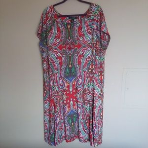 Red Ralph Lauren Midi Dress (Size 3X)